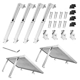 2 Sets SAVOLAR Solarmodul Halterung Balkonkraftwerk Flachdach (15-60°) Winkel Einstellbar, 50-100cm Verstellbar, Balkonkraftwerk Halterung Flachdach Ziegeldach und Wand, Solarpanel Halterung flachdach