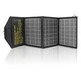 21W Faltbares Solar Ladegerät, Tragbar, 3 Panele, wasserdicht, mit Zwei USB-Anschlüssen, für Camping, iPhone, iPad, Samsung Galaxy, LG Handys und Geräte