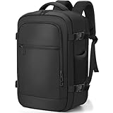 BAHIWOM Handgepäck Rucksack 40x20x25 für Ryanair, 20L Reiserucksack mit 14 Zoll Laptopfach, Trolley Sleeve, Unter Sitz Flugzeug Kabinentasche für Geschäftsreisen, City-Commute, Schwarz‌