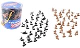 EUROPEAN FORCE - 400 kleine Soldaten - Soldaten - 080228 - Khaki - Kunststoff - Militär - Kinder Spielzeug - Miniatur - 3,5 cm x 3,5 cm - Ab 3 Jahren, Braun und Grün