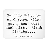 Mr. & Mrs. Panda Kühlschrankmagnet Spruch Gelassenheit in Krisen - Geschenk, whiteboardmagnet, humorvoller, Zitat, Magnet, Fridge, Notizhalter, Motivation, Krisenbewältigung, Stimmungen, tafelmagnet