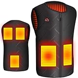 Qdreclod Beheizte Weste Herren Frau Beheizte Jacken Elektrische Heizjacke Beheizbare Heizweste USB Wiederaufladbar Beheizbare Jacke zum Winter Outdoor Motorsport Schifahren Tägliches Tragen