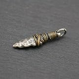Feuersteinmesser Dolch Retro Sterling Silber Charm Anhänger A2465-default