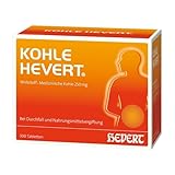 Kohle Hevert bei Durchfall sowie bei Vergiftungen durch Lebensmittel, Schwermetalle und Medikamente, 300 St. Tabletten