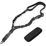 REDAPRIC 1 Punkt Sling Riemen für Gewehr einstellbare Flexible Schnellspanner EIN Punkt Gewehr Riemen langlebig Riemen mit Metallhaken für Outdoor-Sportarten (schwarz)