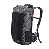 Naturehike Rock 60+5L Interner Rahmen Wanderrucksack für Outdoor Camping Reisen Backpacking Rucksack (Schwarz 60+5L)
