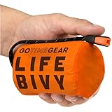 Go Time Gear Life Bivy Biwaksack – Thermo Biwak – Perfekt als Notfall Schlafsack Outdoor, Survival Ausrüstung oder Decke aus BO-PET-Folie - Orangefarben