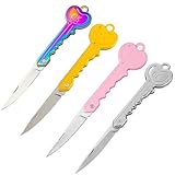 4 Selbstverteidigung Schlüsselanhänger Messer, Selbstverteidigung Für Frauen, Verteidigungs Waffen Für Frauen, Mini Messer Schlüsselanhänger, Praktische Gadgets Für Outdoor, Büro Und Alltag