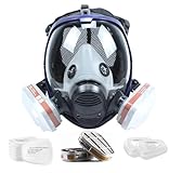 Aoglenic Vollgesichts Atemschutzmaske Wiederverwendbare mit Filter zum Schutz gegen Dämpfe & Partikel Gasmaske Funktion Maske Staubschutzmaske für Farben, Lacke, Schreinerarbeiten, Landwirtschaft