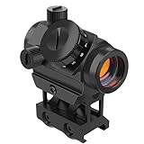 Feyachi RDS-25 Red Dot Visier 4 MOA Rotpunktvisier Gewehr Zielfernrohr Airsoft Visier mit 1 Zoll Riser Mount für Jagd, Softair und Armbrust