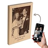 Cadeauki personalisierte personalisierte brandmalerei holz für paare - personalisierte geschenke bild - brandmalerei fotogeschenke mit text - beste freundin foto geschennk