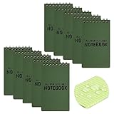 LZYMSZ Wasserdichtes Notizbuch, 10PACK Taktisches Notizbuch Allwetter-Notizblöcke mit Top-Spirale, 3 x 5 Zoll Pocket Steno Blöcken Taschennotizblock für Aktivitäten im Freien Aufzeichnungen Praktisch