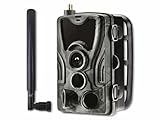 Denver WCL-8040 Wildkamera mit Handyübertragung App – 30 MP Wildtierkamera mit Nachtsicht Bewegungsmelder – Überwachungskamera mit Aufzeichnung – IP65 wasserdicht – 4G LTE Wildkamera WLAN & SIM-fähig