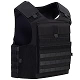 SHIELD Germany - Schusssichere Weste mit SK1 - SK4 u. Stichschutz, Stichschutzweste Herren, Security Weste, Schutzweste Kugelsicher schwarz (Ohne Ballistik, XL)