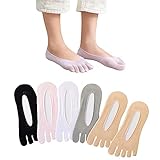Cocila Thermosocken Damen Herren -Reibung -Atmungsaktiv Five Women Socks Toes 6 Liner Knöchelsocken Kaulquappen Socken (Multicolor, One Size) 39-42 Weiß Tennissocken 35-38 Schwarz Damen-Socken