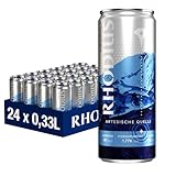RHODIUS Mineralwasser - natürlich, prickelnd aus der Vulkaneifel - reich an wertvollen Mineralien und Magnesium - in der praktischen Getränkedose, EINWEG (24 x 330 ml)