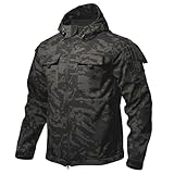 Generisch Outdoor Kleidung Herren Kapuze Mens Forst Jagd Army Canvas Jacke Vintage Polizei Canvas Moderne Bundeswehr Armee Thermo Mil Übergrößen Militär Jacke Herren M