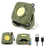 URAQT Wiederaufladbare Campinglampe, 500 LM Camping Laterne Mini Tragbare Handlampe mit 5 Leuchtmodi, IP44 Wasserdicht Camping licht mit Karabiner & Magnet, Notlicht für Angeln Abenteuer, Wandern