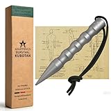 AMATHINGS Survival Kubotan Silber – Druckverstärker mit Handschlaufe – Extra Stark für Notsituationen als Notfallhammer Glasbrecher & Schlüsselanhänger – Effektive Selbstverteidigung