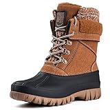 FREE SOLDIER Wasserdichte Winter-Schneestiefel für Frauen Outdoor-Mode Entenstiefel Komfortabel Isoliert