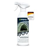SIMPRAX Imprägnierspray für Zelte, Planen, Outdoor-Zubehör mit UV-Schutz - Oeko-Tex-Zertifiziert - Transparent, Wasserabweisend, Umweltfreundlich - 500 ml