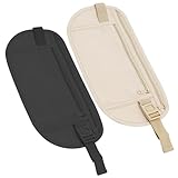 2 Stücke Flache Bauchtasche, Reise Bauchtasche Diebstahlsicher wasserdichte Flache Bauchtasche Geldgürtel mit RFID Blocker Anti-Diebstahl Festival Bumbag für Damen und Herren unter Kleidung tragbar