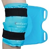 Comfytemp Kühlmanschette Knie mit Klettverschlüsse, 27x35cm Kühlpads Groß Gel Kühlbandage für Knieschmerzen,Kalt Warm Kompresse Kühlpack für Knieersatzoperationen/Arthritis/Prellungen/Schwellungen