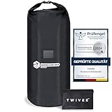 TWIVEE - 2 in 1 Rucksack Schutzhülle und Regenschutz - Flight Cover für Backpack - Flugzeug - Überzug in Flexibler Größe - 60 bis 110 Liter Volumen einstellbar - Ideal für Reiserucksack