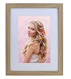 KM FOTO Bilderrahmen Holz Plexi Acryl Rahmen quadratisch Collage Wanddeko Poster S215: Farbe: Natur | Format: 30x45