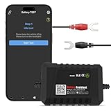 Anluomania 12V KFZ Batteriewächter, Batteriemonitor Bluetooth 4.0, Autobatterietester, Auto Batterie Überwachung, Batterielastprüfer mit Lade-, Startsystemtest & Alarm Funktion, für Auto LKW