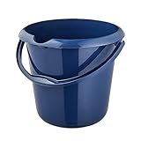 keeeper Eimer mit integrierter Mess-Skala und ergonomischem Griff, 10 l, Mika Eco Line, Eco-Blau