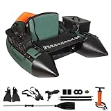 byhsports Professional Schlauchboot, Angelboot Schlauchboot mit 158KG Tragfähigkeit, Bellyboat, Bellyboot mit Rutenhalter, Inflator, Paddel für eine Person Angeln （FT-018）
