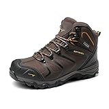 NORTIV 8 Herren Trekkingschuhe Wanderschuhe Outdoorschuhe Wanderstiefel Wasserdicht Hiking Boots Kletterschuhe Bergsteigen Klettern Wandern Schuhe BRAUN/SCHWARZ/BRAUN 160448_M-E Größe 43 (EUR)