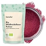 Kamelur Bio Wildheidelbeerpulver gefriergetrocknet (250g) Schwedisches Heidelbeerpulver aus Wildsammung ohne jegliche Zusätze