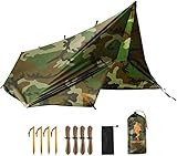 FREE SOLDIER Tarp Wasserdicht 3m x 3,2m Tarp Ultraleicht Zeltplanen UV Schutz Camping Sonnensegel Zelt Freien Multifunktionales Große Tarp für Camping, Wandern, Outdoor-Aktivitäten Extra breit