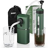 GVDV Wasserfilter Outdoor Elektrisch, 2000L Tragbar Camping Wasser Filter Eliminiert 99,99% Verunreinigung 0,01 Mikron Filter, Wasser Filter Survival für Notfall Wandern Hiking Backpacking