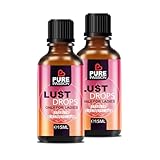 Pure Passion® LUST Drops - Sofortwirkung - Tropfen für Frauen - Hochdosiert mit Maca, Muira Puama und L-Arginin - Unterstützung für weibliche Sinnlichkeit - ohne künstliche Zusatzstoffe - 2 x 15ml