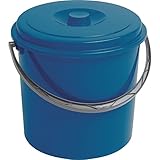 Curver 12L Eimer mit Deckel Mehrzweckeimer Blau