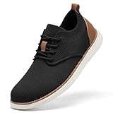 SHULOOK Atmungsaktive Sommerschuhe Herren Leichte Walkingschuhe Sommer Business Schuhe Casual Moderne Breeze Sneakers (Schwarz 42)