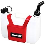 Original Einhell Kombi-Kanister (für Benzingeräte, Kettensägen-Zubehör, 1,25 l Öltank, 3 l Benzintank, integrierte Werkzeugtasche, Schraubverschlüsse mit Kindersicherung)