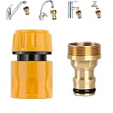 Wasserhahn Adapter,Universeller Küchenarmatur Schlauchverbinder & Ende Schnellverbinder, Küchenspüle zu Außenschlauch, Rohrverschraubung,Gartenschlauch Anschluss, für Standard Innengewinde Hahn