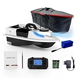 Kavolet RC Köderboot Futterboot mit GPS, 5200mAh 600M kabellose Fernbedienung Angelköderboot Fischfinder mit Handtasche Angelfutterboot Schiff mit 4 Köderbehältern 2 kg Last