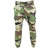 Echte französische Armee-Combat-Hose, Militär, CCE-Tarnmuster, T2, Frankreich, camouflage, 37W / 26L