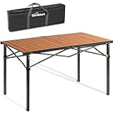Join Nature Campingtisch Klappbar Bis 100KG mit Tragetasche Alu Klapptisch für 6 Personen - Roll Up Camping Tisch 118 x 70CM Übergröße Rolltisch für Camping, Outdoor, Garten, Balkon, Picknick, Strand