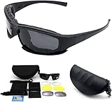 Polarisierte Taktische Brille, Militär Sonnenbrille Armee Mit 4 Originallinsen Schießbrille, Nachtfahrbrille Fahren Schnelle Brille, Für Männer Und Frauen Laufen Radfahren Skifahren Angeln