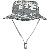 KYEYGWO Militär Boonie Hut für Herren und Damen, Klassisch Buschhüte Breiter Krempe Sonnenhut Outdoor Fischerhüte Sommer Hat für Angeln Camping Wandern, ACU Camouflage