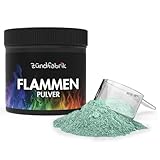 NaturFabrik Zündfabrik (Flammen Pulver 300 g) in Vorratsdose & Dosierlöffel | Feuerpulver für buntes Feuer | Trockenpulver für Flammenfärbung | Feuer Farbe für Feuerstellen, Kamin, Ofen