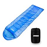 MYDUDU Schlafsack Sommer Winter Outdoor, Deckenschlafsack Winterschlafsack, Schlafsack für Erwachsene und Kinder, für Camping, Wandern, 4-Jahreszeiten leicht, Festival, 220x75