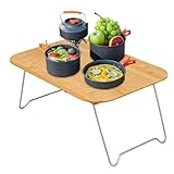 Campingtisch faltbar – Küchenschreibtisch aus Holz für Picknick, Garten, Balkon, Terrasse, , Veranstaltungen im Freien und BBQ