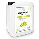 Odenwälder Lebensmittel Premium Weissweinessig, 5% Säure, aus Branntwein & Organisch gewonnen, Hochwertiger Essig mit Weissweinaroma – Made in Germany – 1 x 10L Kanister